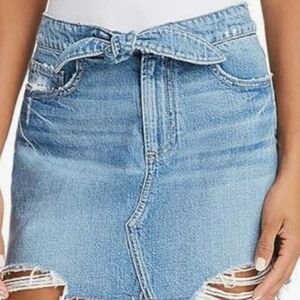 PAIGE Light Blue Denim Skirt